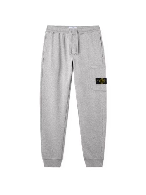 Pantaloni affusolati mélange con applicazione Compass Stone Island | L2S15 6200010 S0M51V0M64 MELANGE GREY
